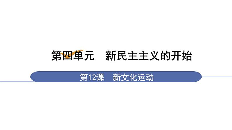 人教版八年级历史上册课件 第4单元 第12课 新文化运动01