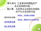 部编历史九年级上册02-第21课马克思主义的诞生和国际共产主义运动的兴起课件+同步练习