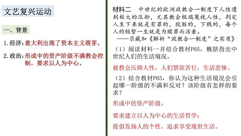 第14课 文艺复兴运动课件---2022—2023学年部编版初中历史九年级上册07