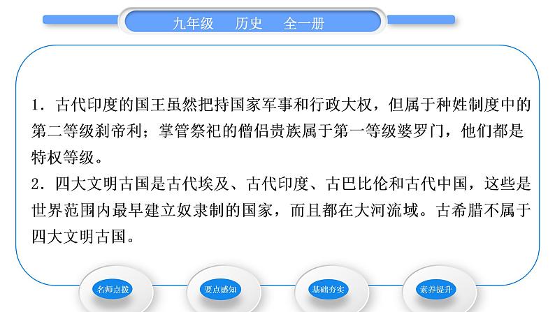 人教版九年级历史上第1单元古代亚非文明第3课　古代印度习题课件第5页