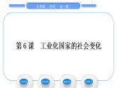 人教版九年级历史下第2单元第二次工业革命和近代科学文化第6课　工业化国家的社会变化习题课件