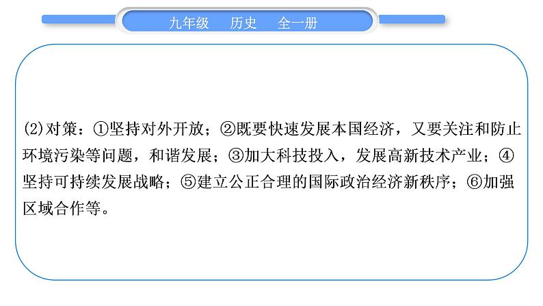 人教版九年级历史下第6单元走向和平发展的世界第五、六单元总结提升习题课件第7页