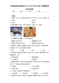 甘肃省镇原县庙渠初中2021-2022学年七年级下学期期末测试历史试题(含答案)