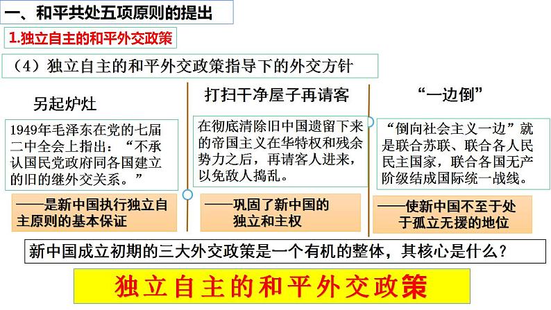 第16课 独立自主的和平外交政策 课件06