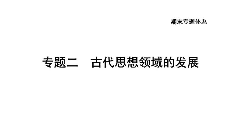 部编版七年级历史上册复习课件--专题二　古代思想领域的发展01