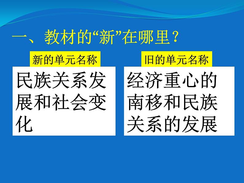 第二单元 辽宋夏金元民族关系发展和社会变化 教材分析课件03