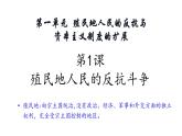 第1课 殖民地人民的反抗斗争课件---2021-2022学年初中历史部编版九年级下册
