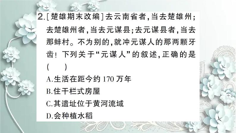 部编版历史七年级上册 第一单元检测卷 课件第3页