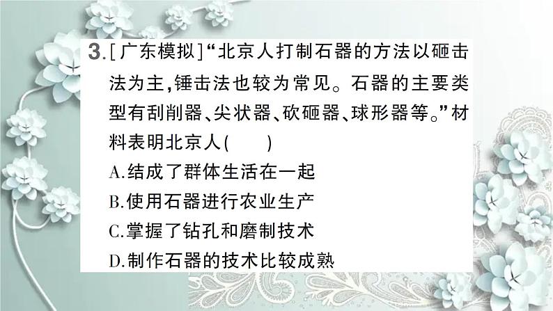 部编版历史七年级上册 第一单元检测卷 课件第4页