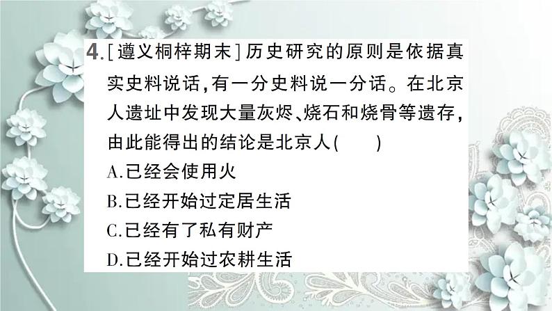 部编版历史七年级上册 第一单元检测卷 课件第5页