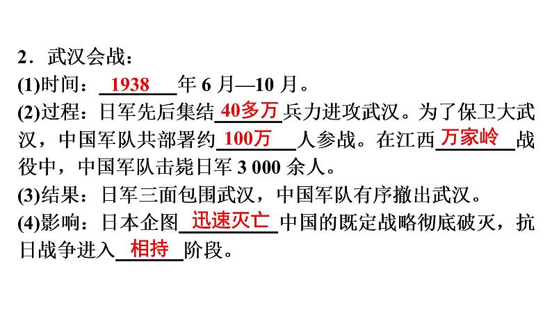 部编版八年级历史上册--第20课 正面战场的抗战-（精品课件）08