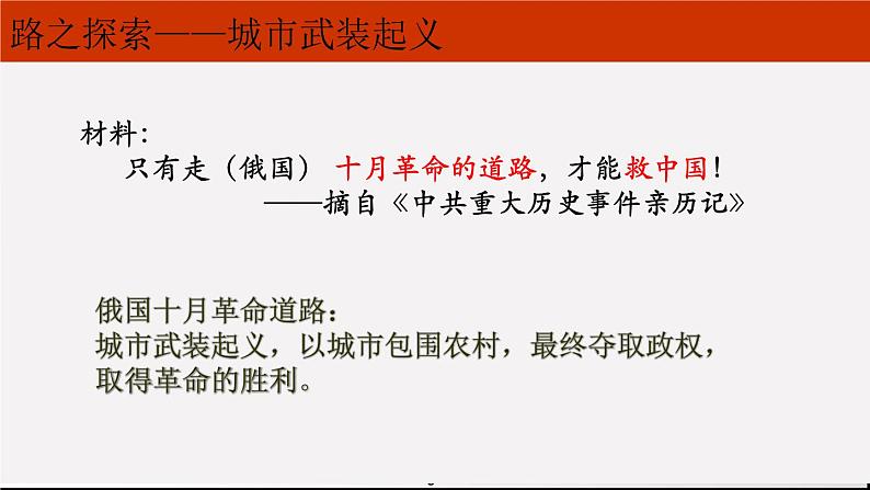 5.16 毛泽东开辟井冈山道路  课件 2022-2023学年部编版八年级历史上册第3页