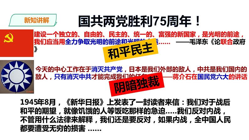 第23课 内战爆发课件---2022-2023学年初中历史部编版八年级上册04