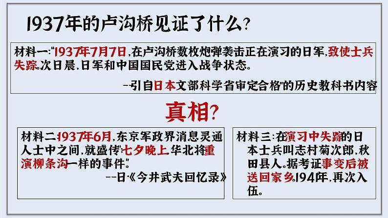 第19课七七事变与全民族抗战课件--2022—2023部编版初中历史八年级上册04