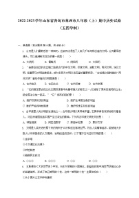 2022-2023学年山东省青岛市莱西市八年级（上）期中历史试卷（五四学制）（含解析）