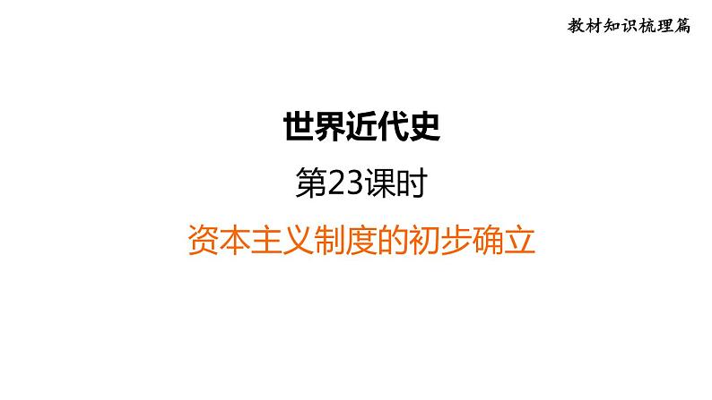 中考历史复习23.资本主义制度的初步确立教学课件第1页