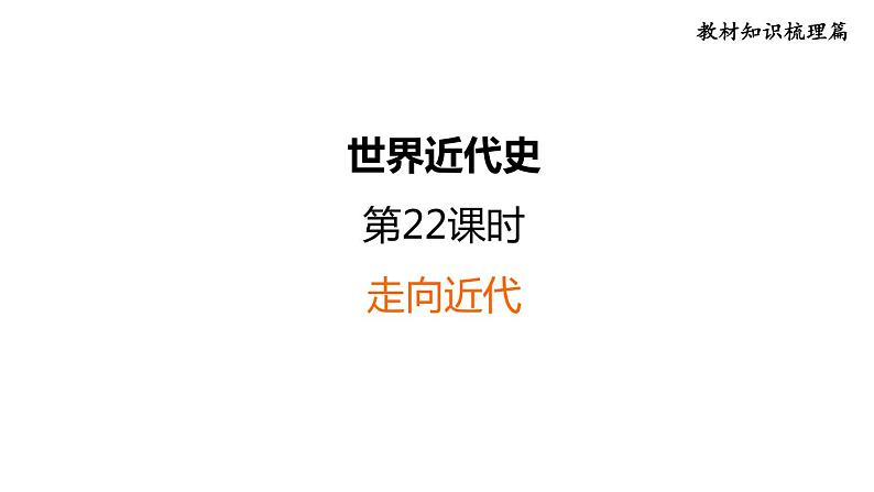 中考历史复习22.走向近代教学课件第1页