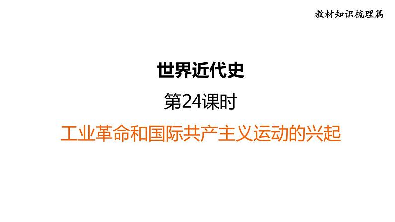 中考历史复习24.工业革命和国际共产主义运动的兴起教学课件第1页