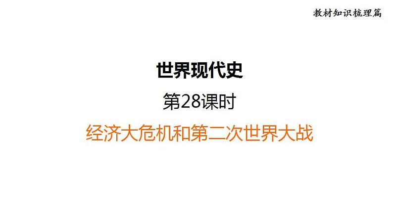 中考历史复习28.经济大危机和第二次世界大战教学课件第1页