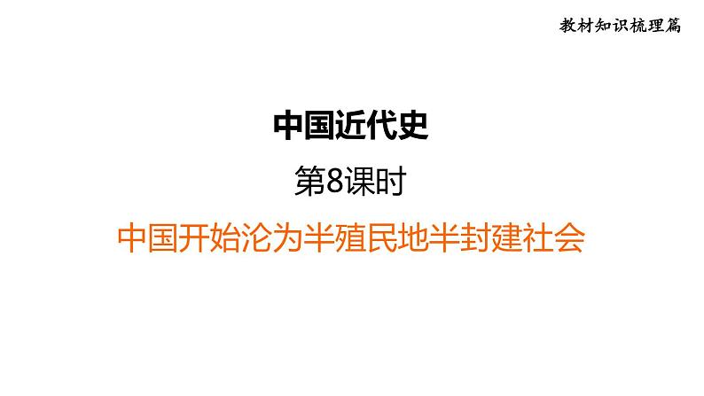 中考历史复习8.中国开始沦为半殖民地半封建社会课后练课件第1页