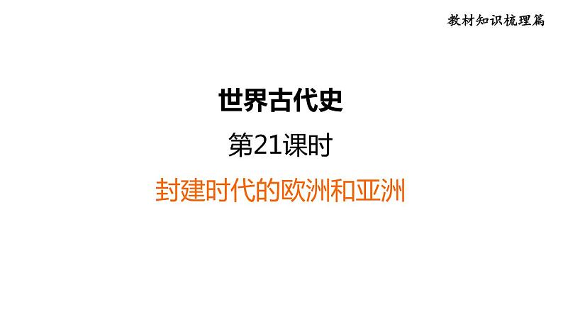 中考历史复习21.封建时代的欧洲和亚洲课后练课件第1页