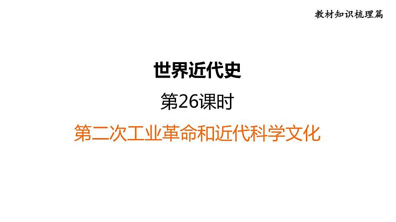 中考历史复习26.第二次工业革命和近代科学文化课后练课件第1页