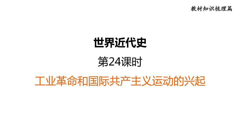 中考历史复习24.工业革命和国际共产主义运动的兴起课后练课件第1页