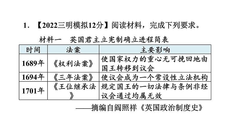 中考历史复习常考专题研究课后练课件03