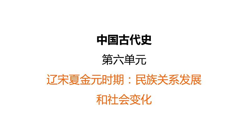中考历史复习6.辽宋夏金元时期：民族关系发展和社会变化课件第1页