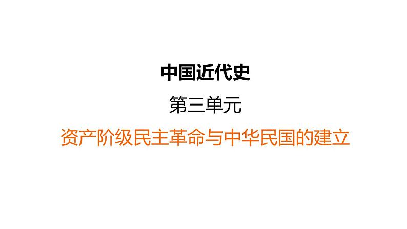 中考历史复习3.资产阶级民主革命与中华民国的建立课件第1页