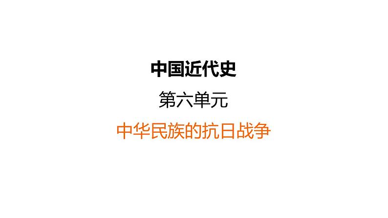 中考历史复习6.中华民族的抗日战争课件第1页