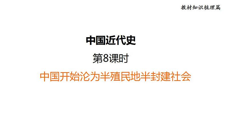 中考历史复习8.中国开始沦为半殖民地半封建社会教学课件第1页