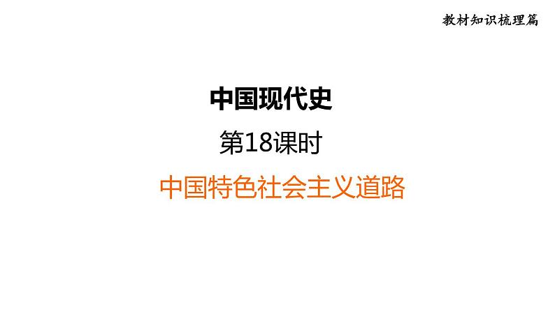 中考历史复习18.中国特色社会主义道路教学课件第1页