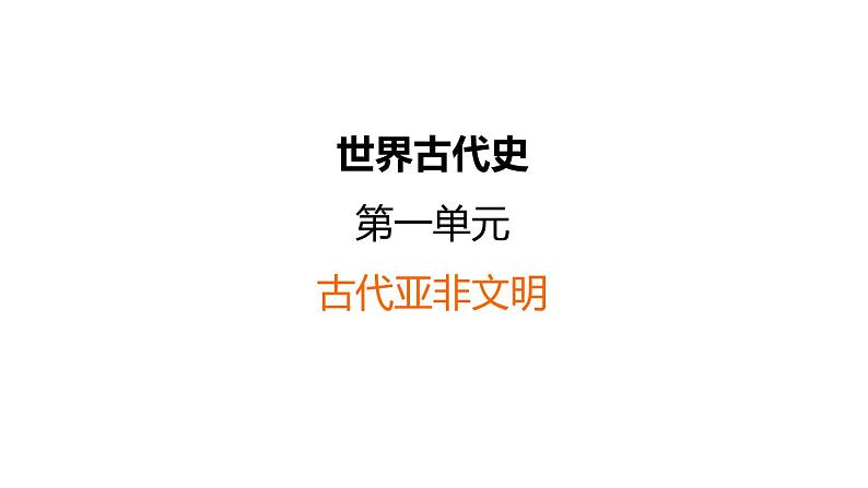 中考历史复习1.古代亚非文明课件第1页