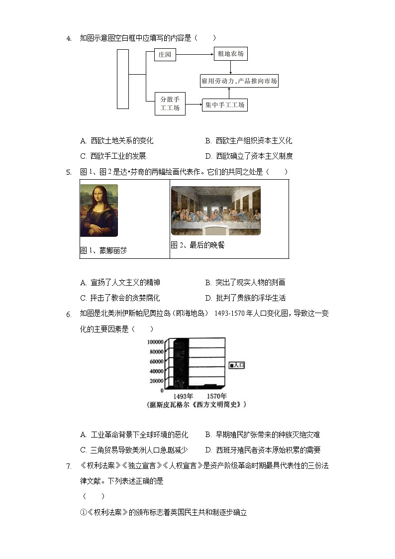 2022-2023学年陕西省西安市高新一中九年级（上）期中历史试卷（含解析）第2页