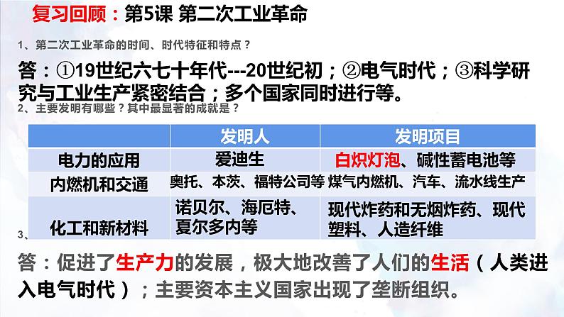 第6课 工业化国家的社会变化课件---2022-2023学年初中历史部编版九年级下册第1页