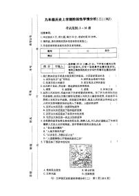 河南省洛阳市偃师区2022-2023学年部编版九年级上学期阶段检测（二）历史试题