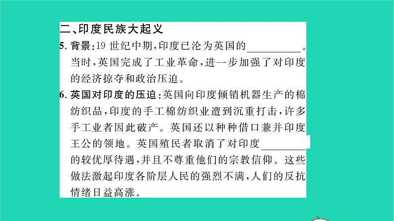 2022九年级历史下册第一单元殖民地人民的反抗与资本主义制度的扩展第1课殖民地人民的反抗斗争作业课件新人教版04