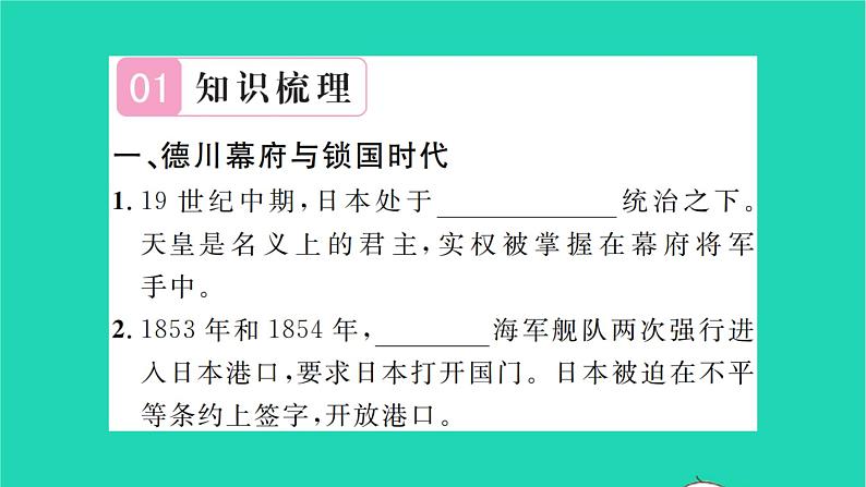 2022九年级历史下册第一单元殖民地人民的反抗与资本主义制度的扩展第4课日本明治维新作业课件新人教版第2页