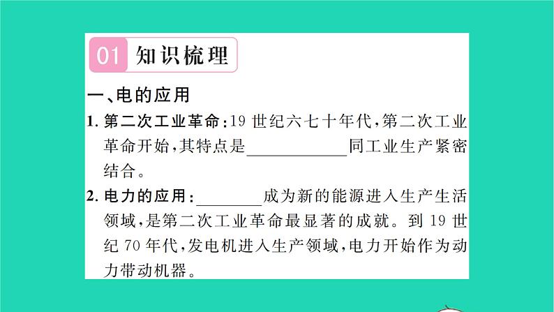 2022九年级历史下册第二单元第二次工业革命和近代科学文化第5课第二次工业革命作业课件新人教版02