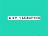 2022九年级历史下册第五单元二战后的世界变化第19课亚非拉国家的新发展作业课件新人教版