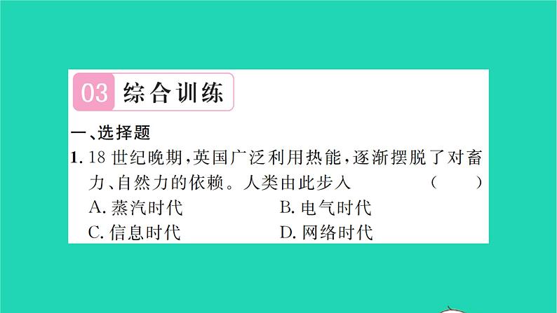 2022九年级历史下册第六单元走向和平发展的世界专题八三次科技作业课件新人教版第5页