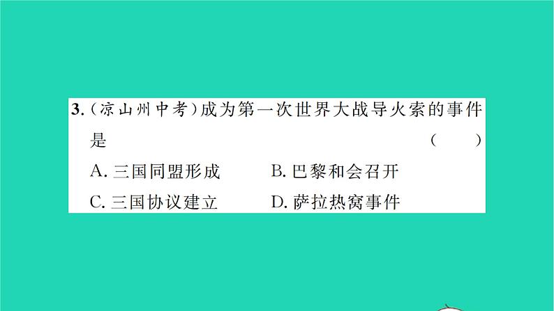 2022九年级历史下册第六单元走向和平发展的世界专题四人类历史上的两次世界大战作业课件新人教版第8页