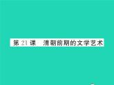 2022七年级历史下册第三单元明清时期：统一多民族国家的巩固与发展第21课清朝前期的文学艺术作业课件新人教版