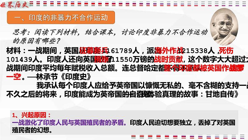 第12课  亚非拉民族民主运动的高涨 课件 2022-2023学年部编版九年级历史下册第6页