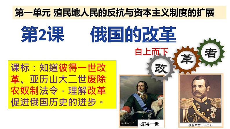 第2课 俄国的改革 课件01