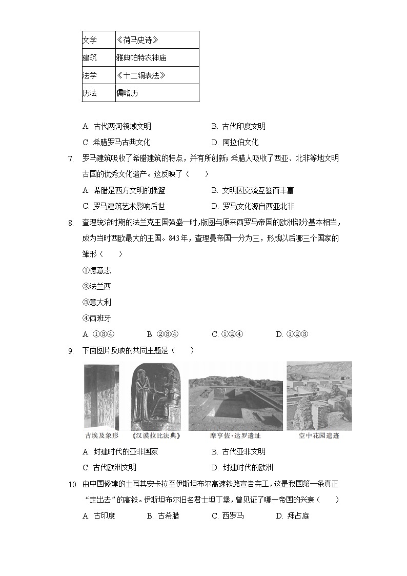 江苏省淮安市盱眙县2022-2023学年九年级上学期期中历史试卷 (含答案)第2页