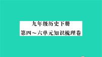 2022九年级历史下册第四_六单元知识梳理卷作业课件新人教版