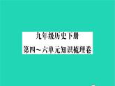 2022九年级历史下册第四_六单元知识梳理卷作业课件新人教版