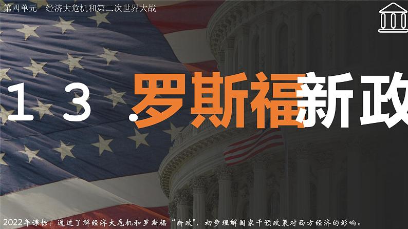 第13课 罗斯福新政课件---2021-2022学年初中历史部编版九年级下册02